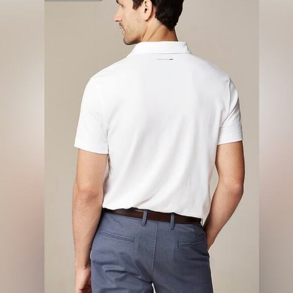 NWT J. Crew Performance Polo Shirt With COOLMAX® Technology White M Tall - Picture 2 of 10